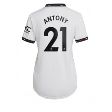 Manchester United Antony #21 Bortedrakt Kvinner 2022-23 Kortermet